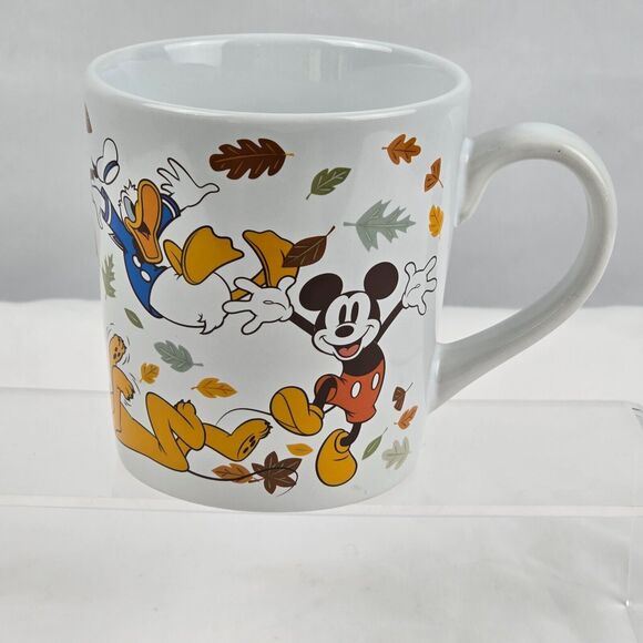 Disney Ceramic Mug Mickey Mouse & Friends 14oz  Colorful Fall Theme Leaves - Picture 1 of 8